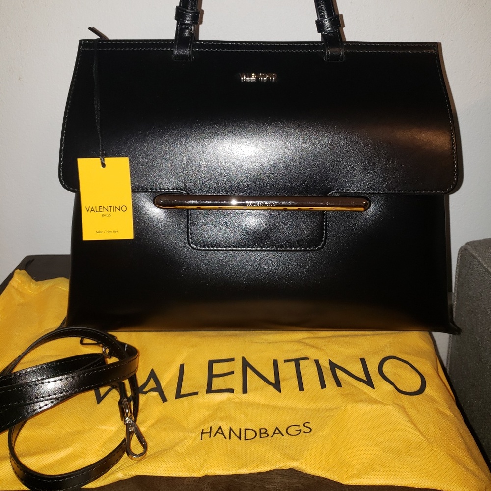 Mario Valentino Olimpia Leather Satchel